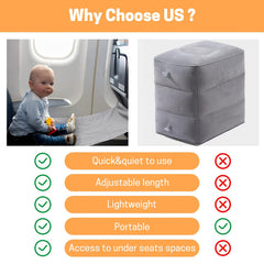 Kids Airplane Seat Extender & Footrest Hammock for Travel