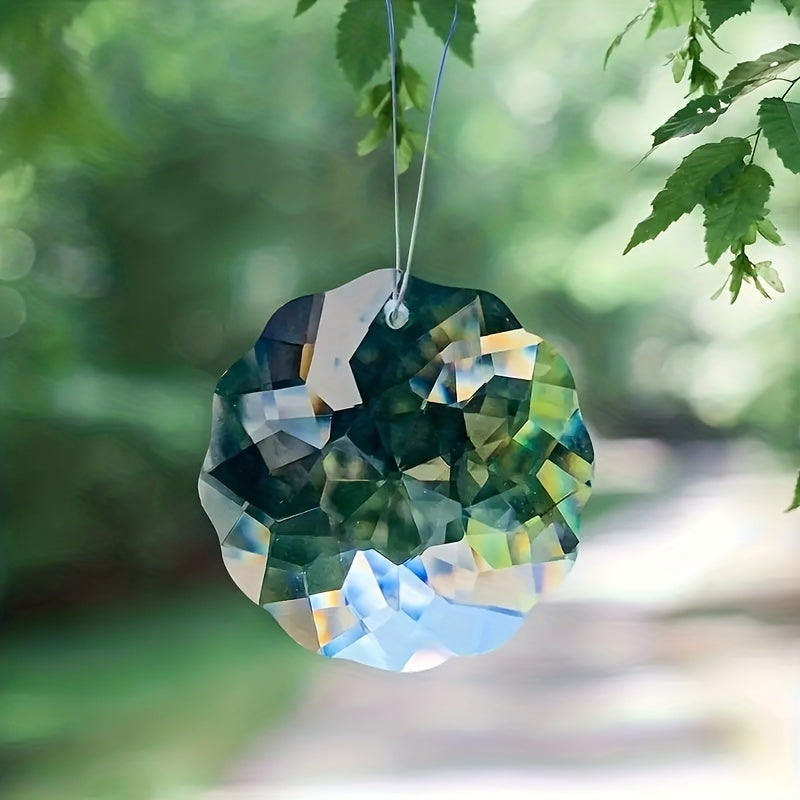 1pc 45mm Clear Flower Hanging Crystal Prism Suncatchers