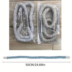 2pcs Plastic Curtain Rope w/ Magnetic Buckle for Home Decor