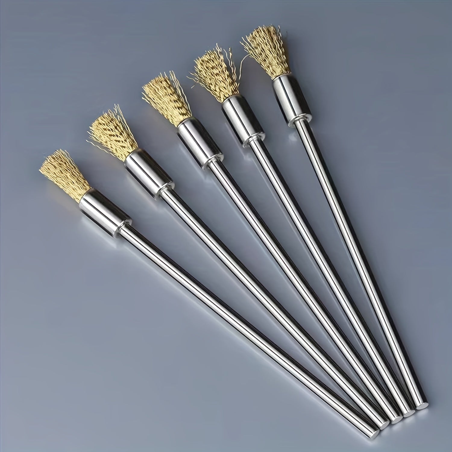 5pcs 3.94in Extended Steel Copper Wire Brush Pen Rust Paint Removal