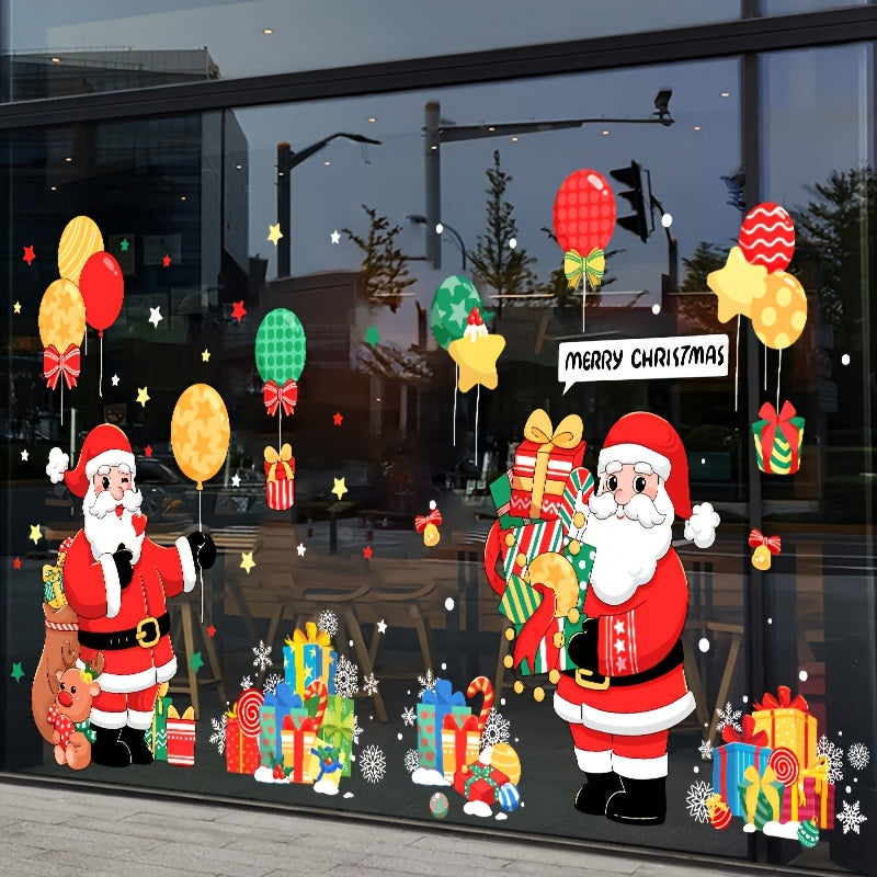 XL Double Sided Christmas Window Clings - Adorable Decorative Stickers