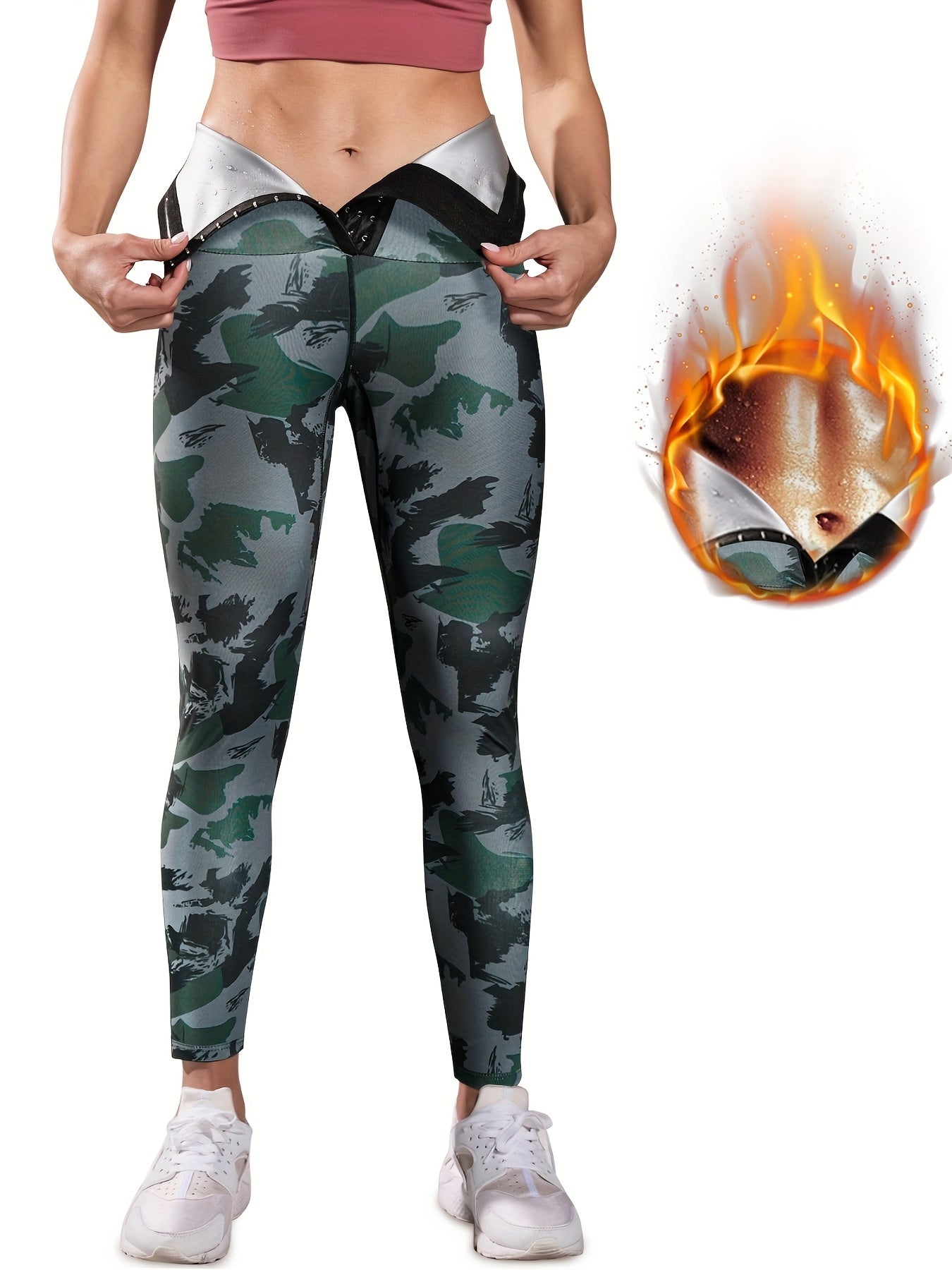 Women's Sauna Leggings High Waist Compression Capris