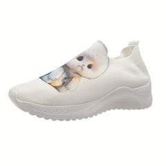 Women's Cartoon Animal Print Sneaker Lightweight Shoes