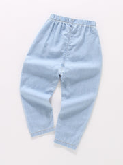 Boys Airplane Embroidered Jeans for Spring & Autumn