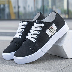 Men's Canvas Sneakers Lace up Casual Walking Shoes