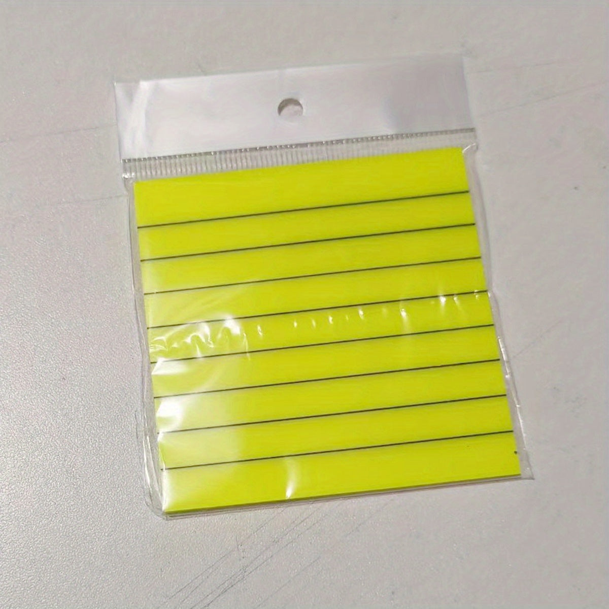50 Sheets Fluorescent Transparent Sticky Notes Lined Waterproof Label Paper