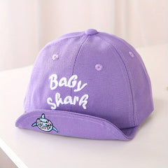 Shark Baby Embroidered Soft Brim Duck Tongue Cap