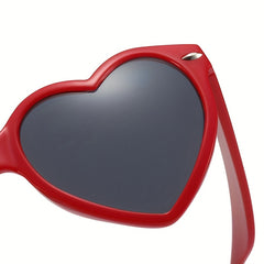 Y2K Heart Sunglasses Love Theme Rivet Decor UV400