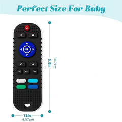 2pcs Soft Silicone Teething Toys For Babies, Remote Control Shape Teething Toys