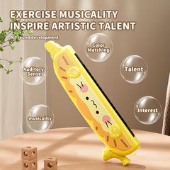 2pcs Cartoon 16 Hole Harmonica Toy Instrument for Boys and Girls