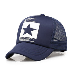 Five pointed Star Baseball Cap Sun Visor Mesh Cap