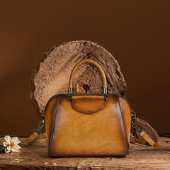 Vintage Green Leather Women's Handbag & Crossbody Bag