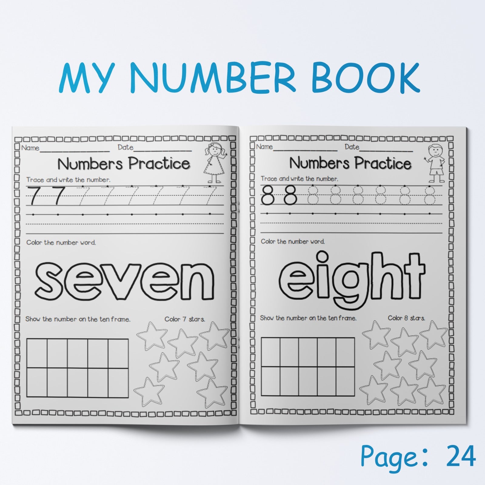 Tracing Practice Book 0-100 Math Coloring Activity