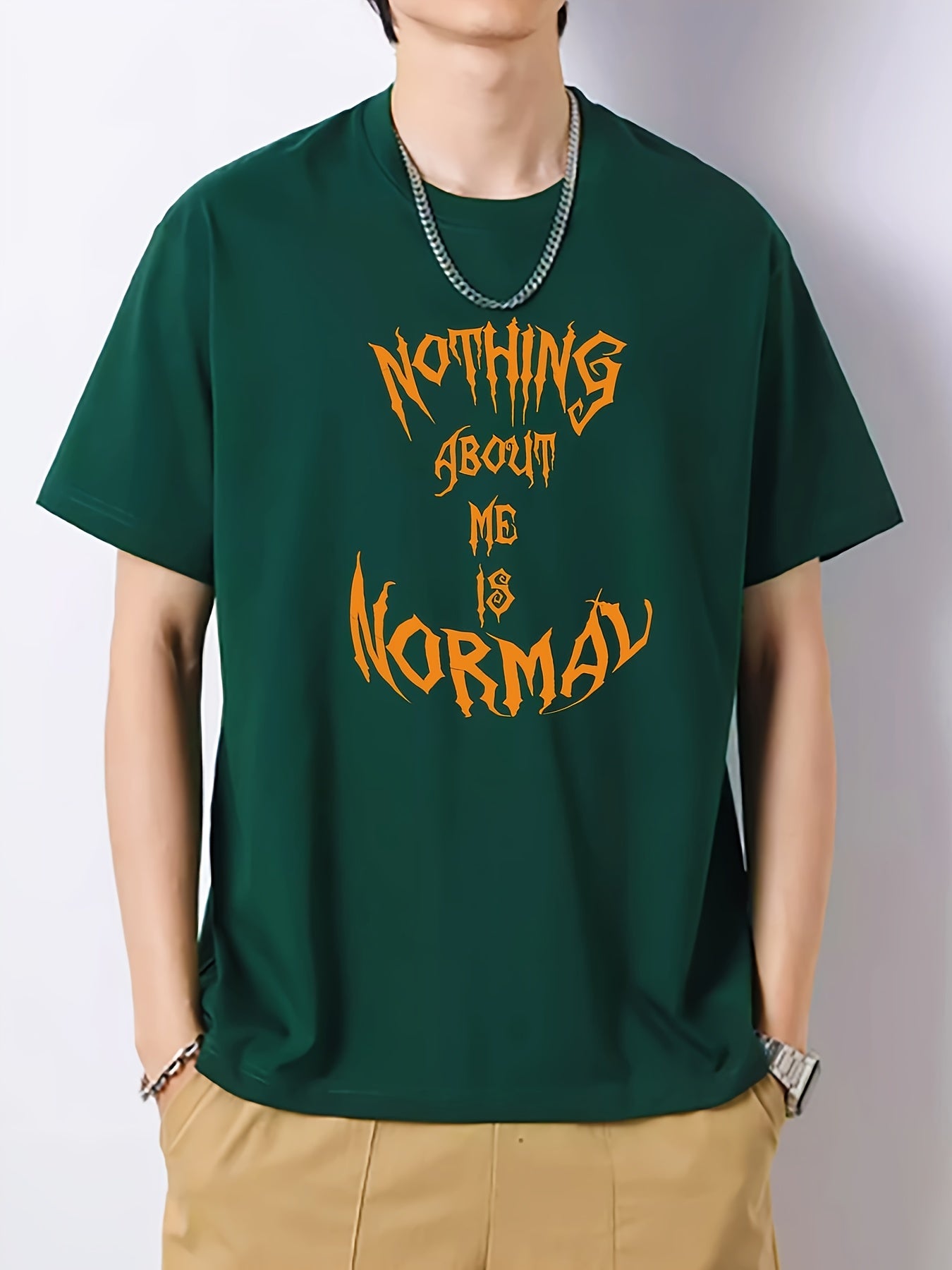 Men's Slim Fit T-shirt Print Top Spring Summer Holiday
