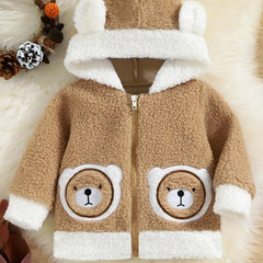 Baby Bear Hooded Coat With Ears Kids Jacket