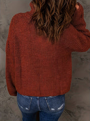 High Neck Zipper Sweater