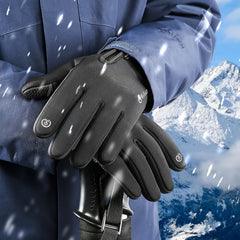 Outdoor Cycling Fishing Gloves Velvet Lined Warm Waterproof Windproof Gloves
