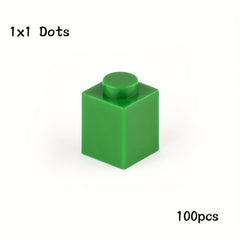 100pcs Building Blocks 1x1 Holes Puzzle Educational Toy MOC Parts