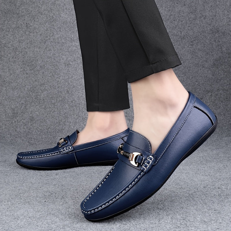 Men's Leather Loafer Shoes Casual Slip On Dress Shoes Flat Shoes Men's Footwear