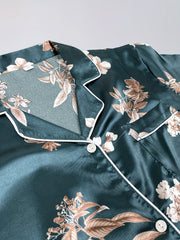 Floral Print Short Sleeve NightDress Pajama Dress Women's Sleepwear