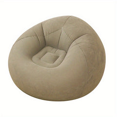 Inflatable Lounge Chair Flocking Portable Sofa Single Sofa