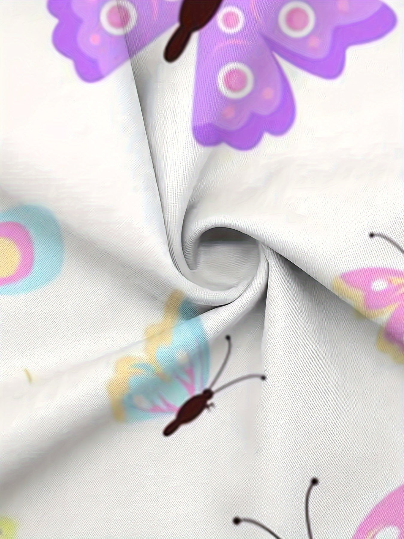 3D Butterfly Graphic Short Sleeve T-shirt for Girls Boys Summer Sports