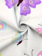 3D Butterfly Graphic Short Sleeve T-shirt for Girls Boys Summer Sports
