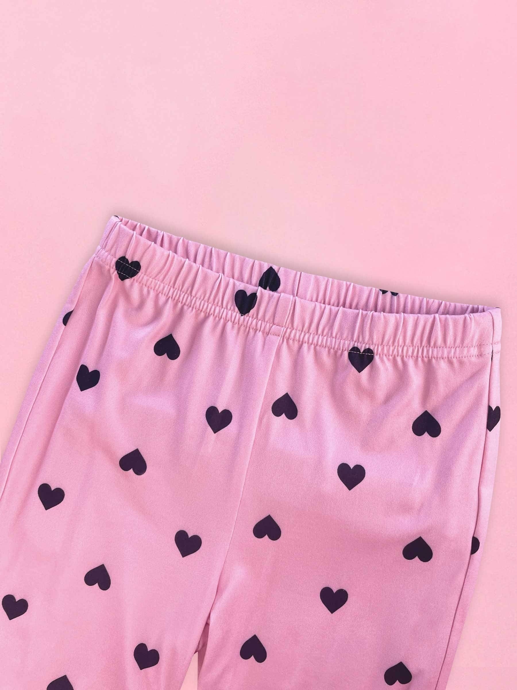 Toddler Girls Heart Graphic Flare Leg Pants