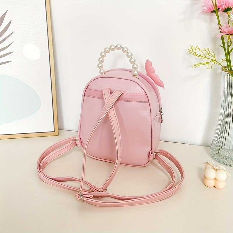 Casual Sequin Backpack Faux Pearl Beaded Starfish Decor