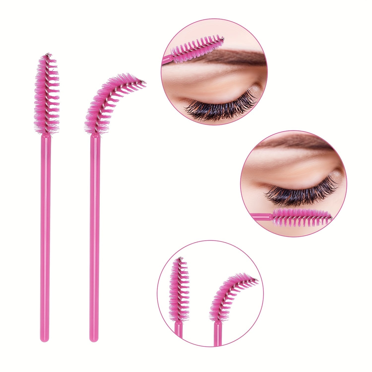 Eyelash Extension Kit with Tweezers Set, Mascara Brush & Swabs