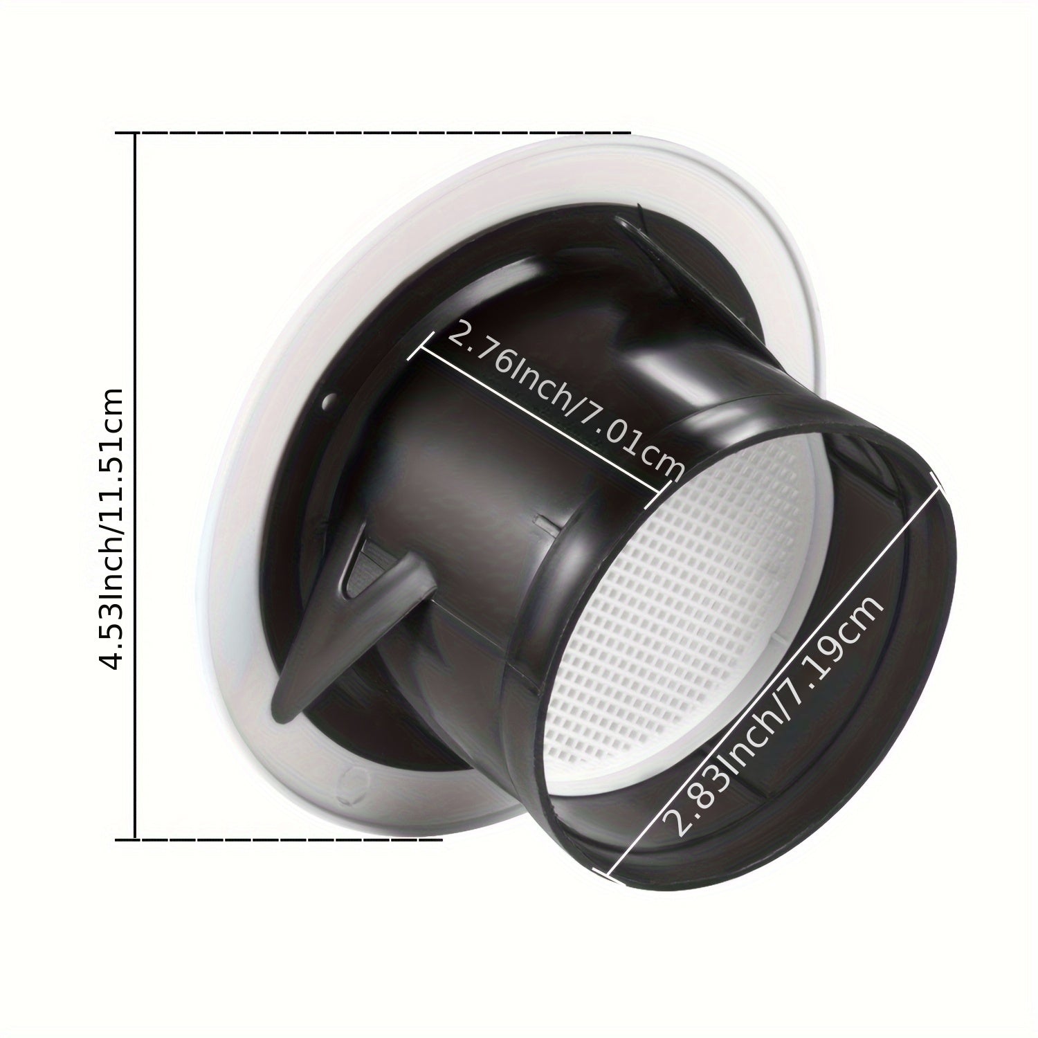 2pcs Soffit Vents Louver Grill Cover Round Vent Cover with Fly Screen