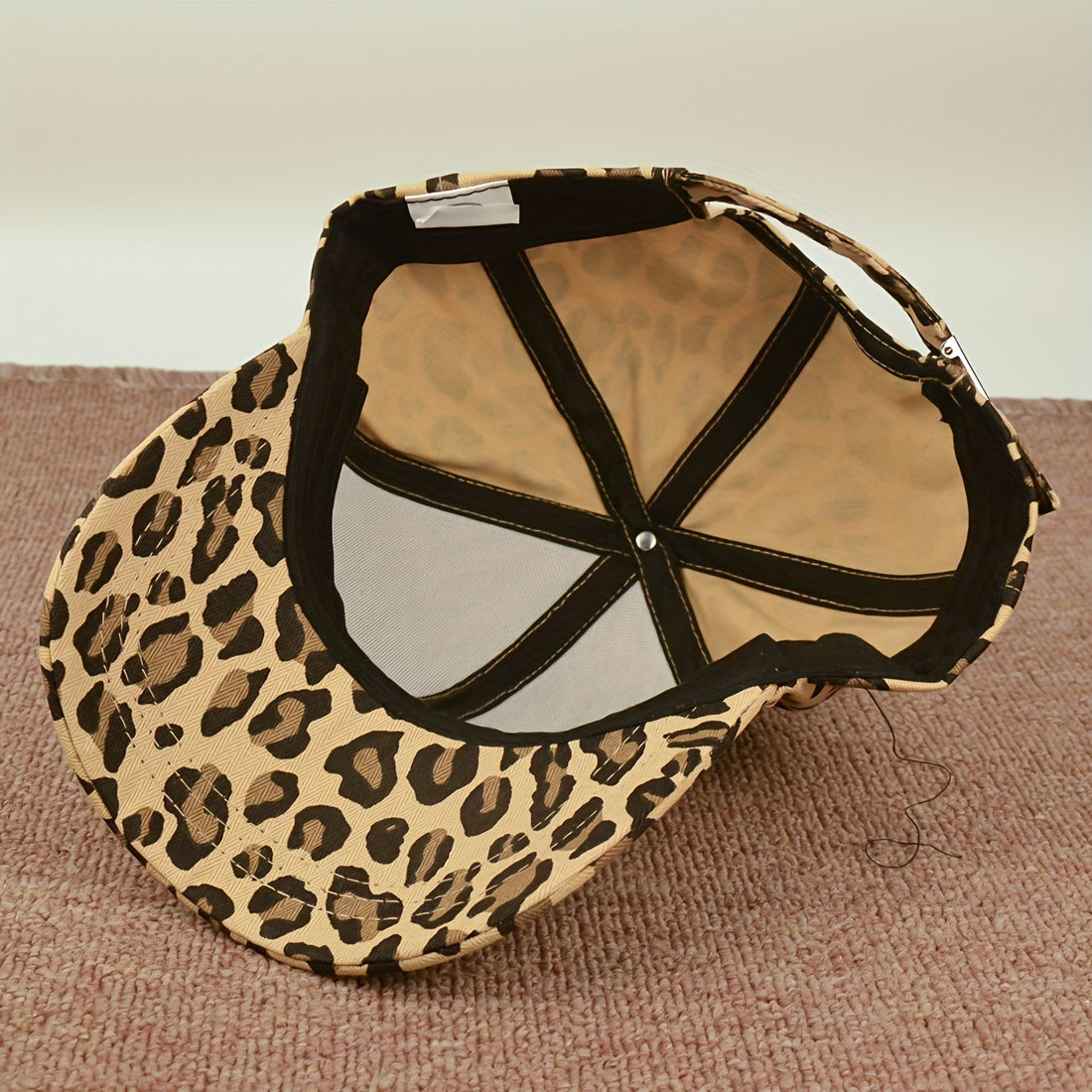 Adjustable Cotton Leopard Style Mens Peaked Cap for Outdoor Activities