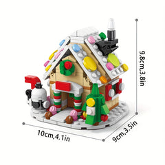 Christmas Gingerbread House Building Blocks DIY House Model