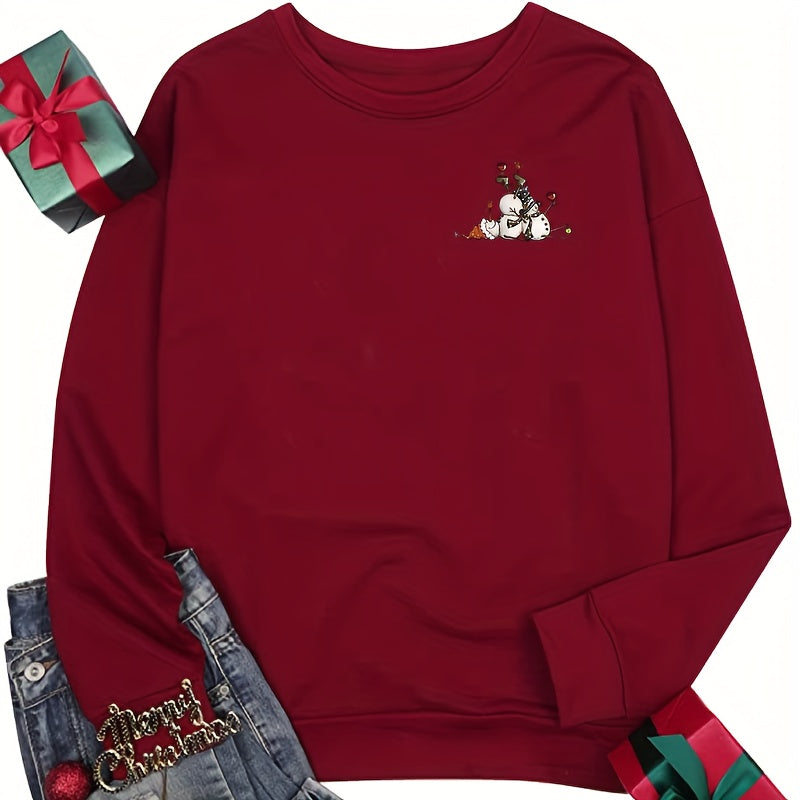 Winter Snowman Heat Transfer Vinyl Iron On For T-Shirts Christmas