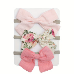 3pcs Cartoon Flower Bow Headband Set for Baby Girls