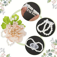 10pcs Faux Pearl Bracelet Set for Bride & Bridesmaids