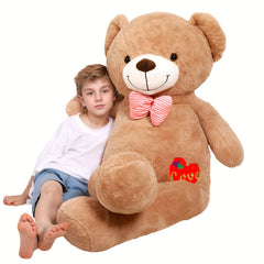 Jumbo Teddy Bear Stuffed Animal Brown Plush Toy Giant Pillow Girlfriend Gift