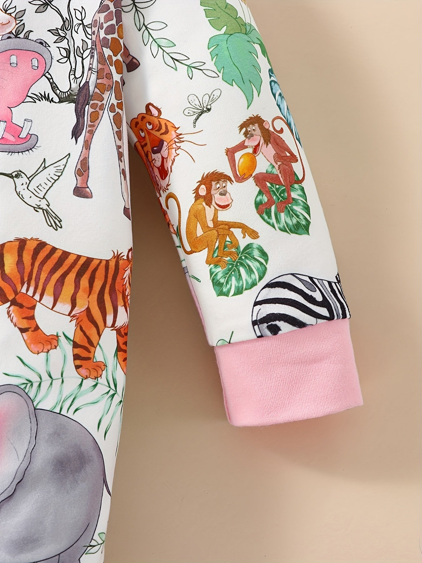 Cartoon Animal Print Baby Jumpsuit Long Sleeve Romper