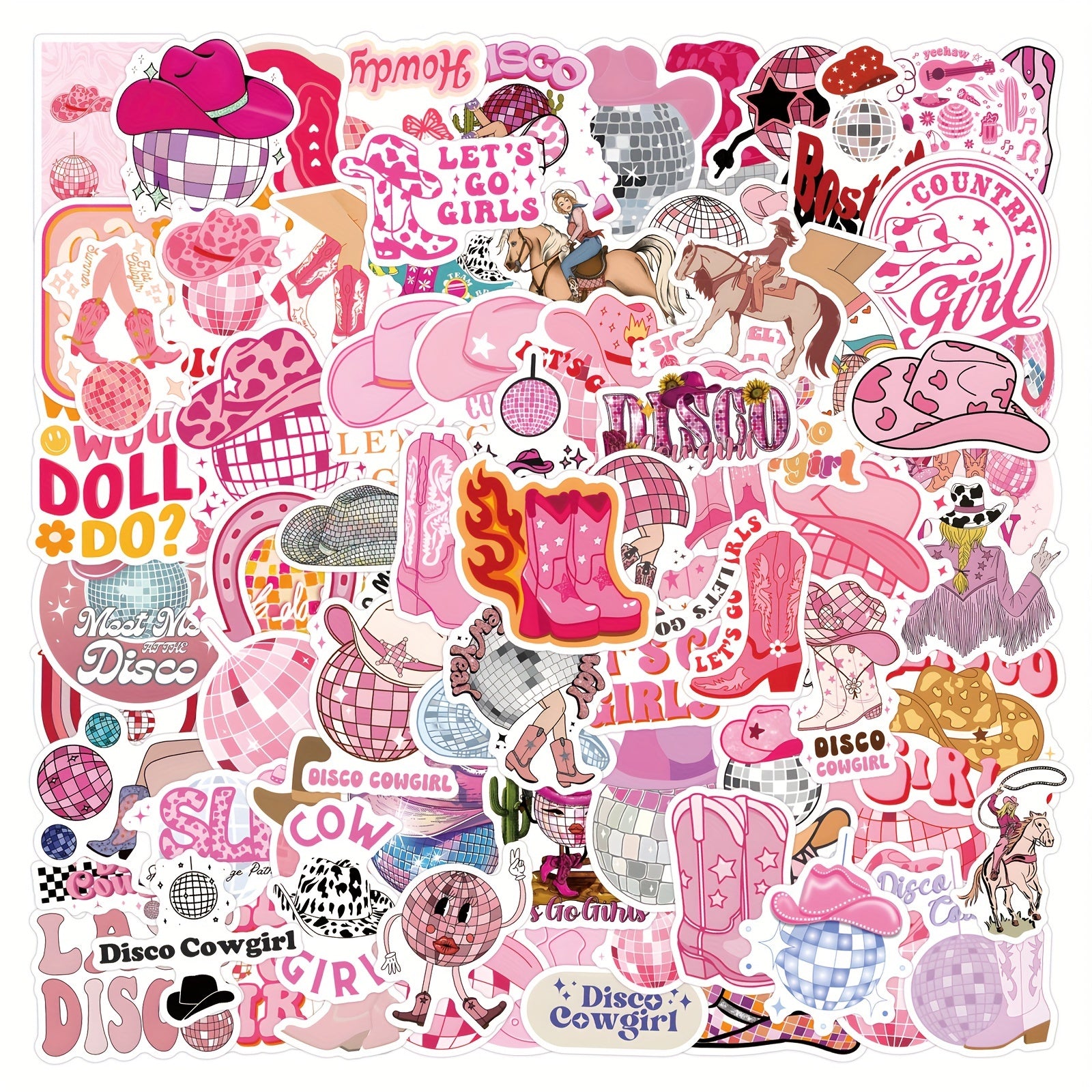 110 Vinyl Stickers Mixed Cartoon Decals for Laptop Water Bottle Luggage Fridge