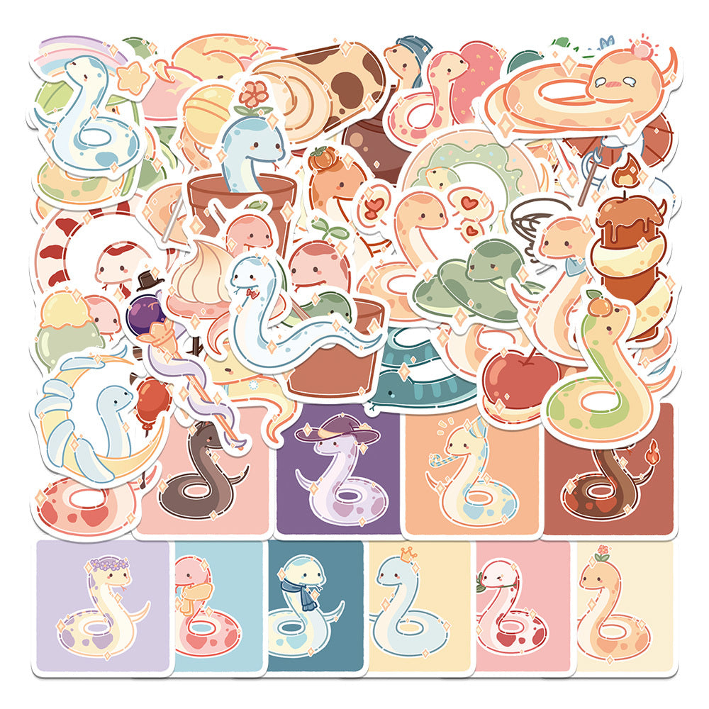 Set of 50 Snake Stickers for Phone Tablet and More