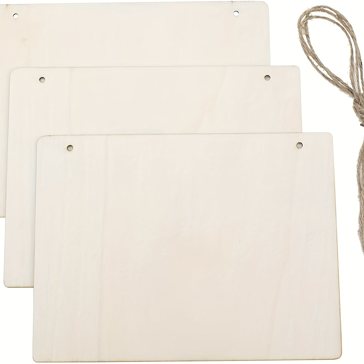 3pcs Blank Wooden Signs With Crafts Hanging Boards 23.9x6.5 Inches