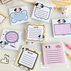 80pcs Sticky Note Paper Self adhesive Tearable Note Book Cartoon Sticky Note