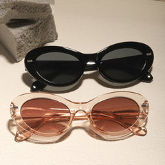 Vintage Ladies Oval Sunglasses UV Protection