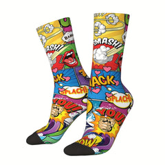 Funny Novelty Crew Socks Crazy Design