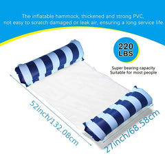 2 Pack Inflatable Pool Floats for Adults Hammock Lounge Chair Drifter