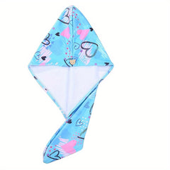 Microfiber Hair Towel with Button Soft Hair Drying Cap Hair Turban Hair Towel