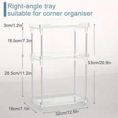 Bathroom Organizer Countertop Vanity Tray Corner Shelf for Makeup & Skincare