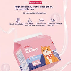 10pcs Disposable Dog Diapers High Absorbent Quick Dry Pet Sanitary Physiological