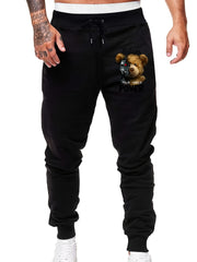 Men's Creative Graphic Print Drawstring Pants