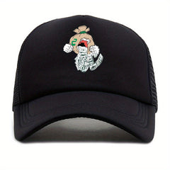 Unisex Breathable Adjustable Baseball Cap with Cartoon Embroidery